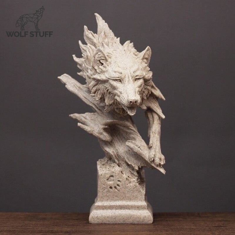 Resin Wolf Statue
