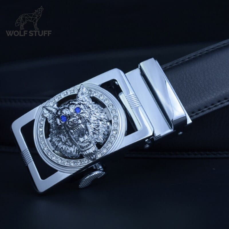 Silver Wolf Belt Buckle