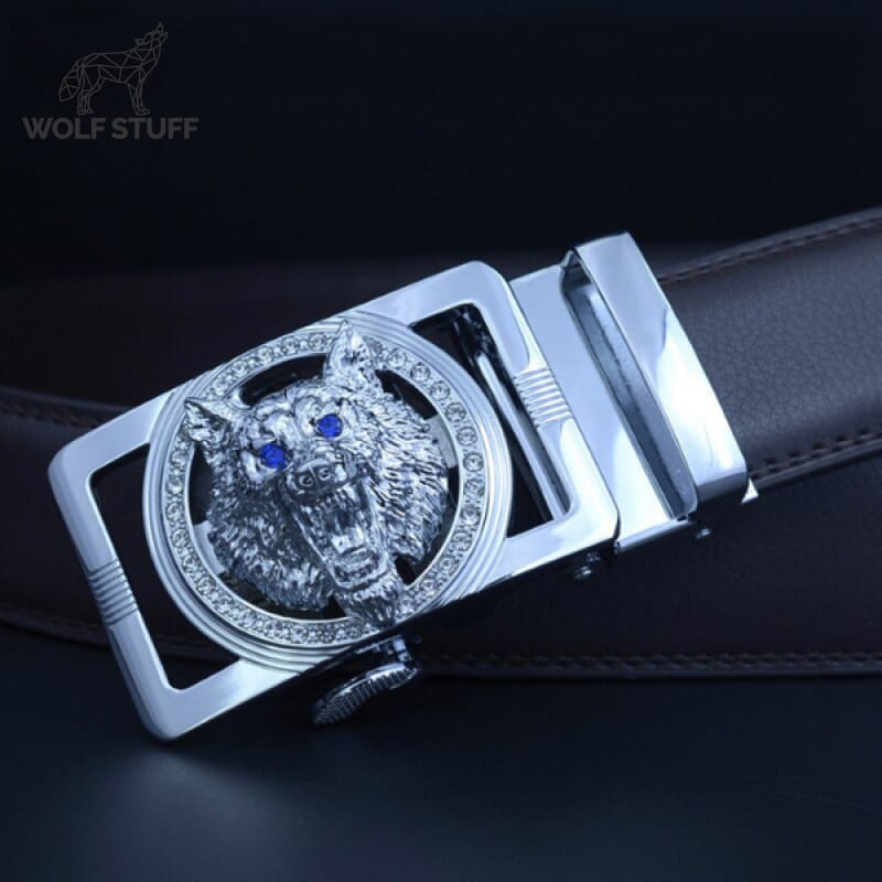 Silver Wolf Belt Buckle