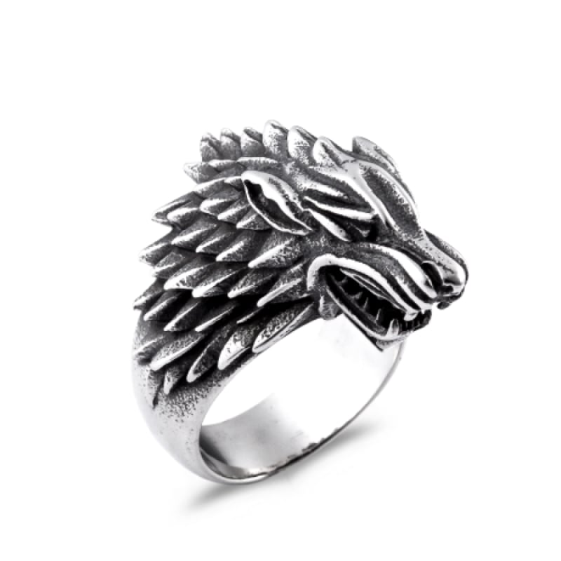 Silver Wolf Ring