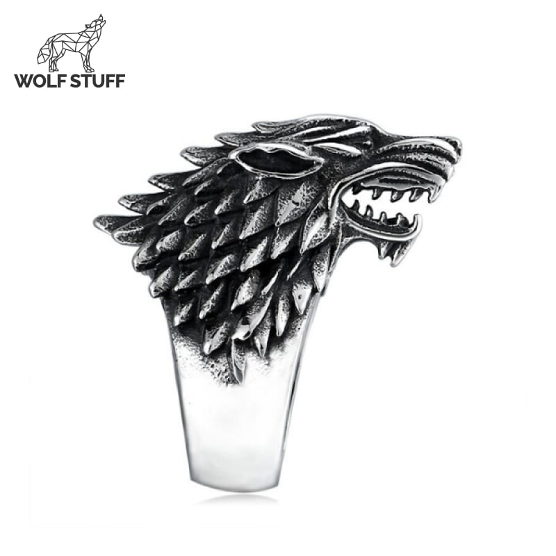 Silver Wolf Ring