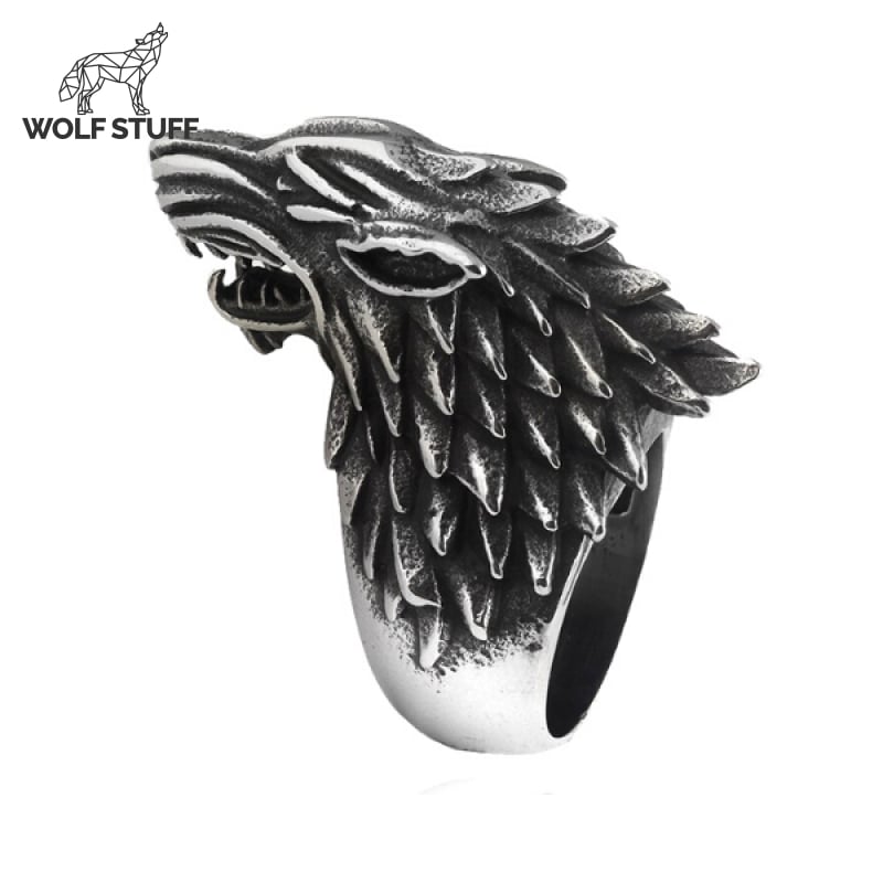 Silver Wolf Ring