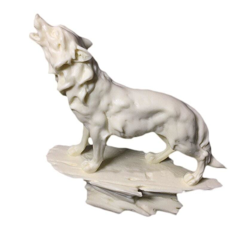 Small wolf statue