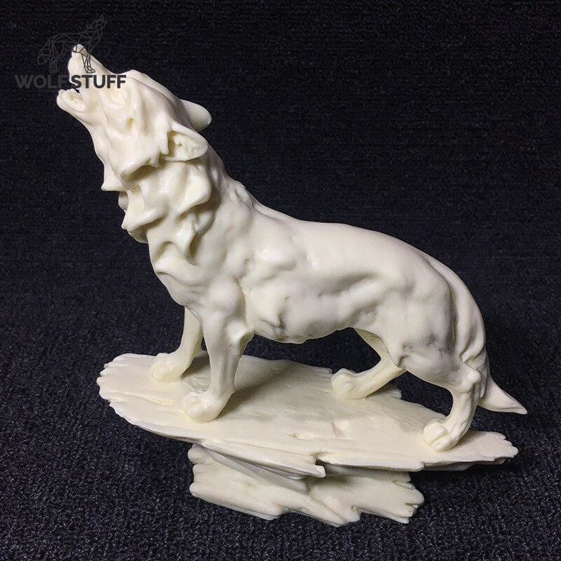 Small wolf statue
