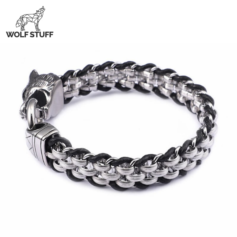 Stainless Steel Wolf Bracelet