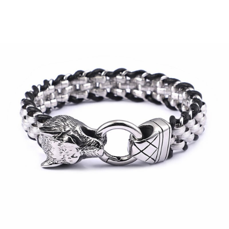 Stainless Steel Wolf Bracelet