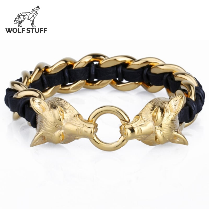 Stainless Steel Wolf Viking Wolf Bracelet