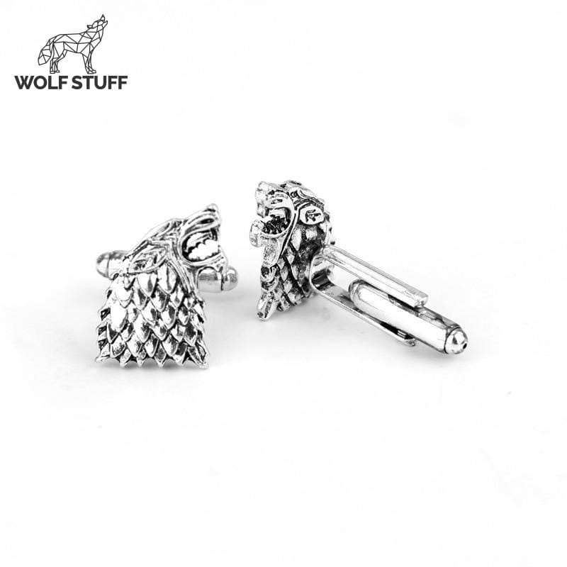 Stark wolf cufflinks