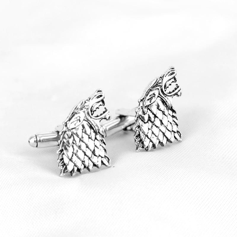 Stark wolf cufflinks