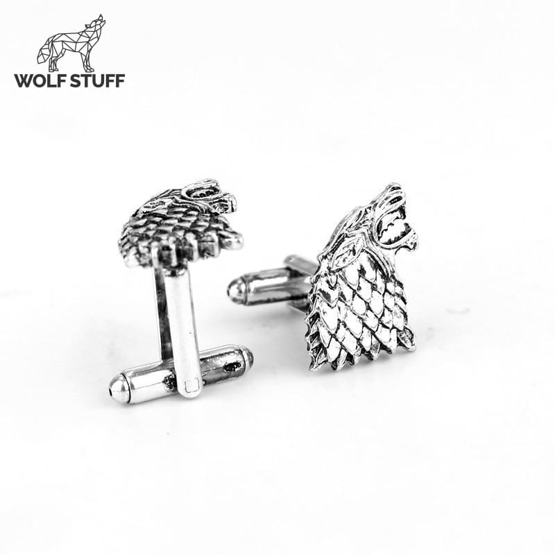 Stark wolf cufflinks