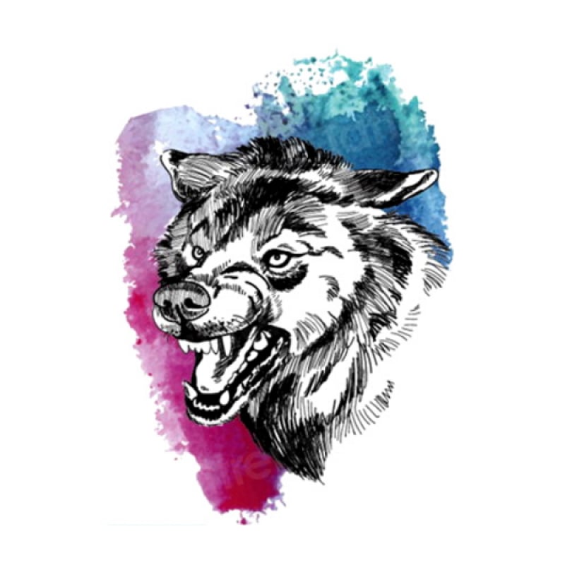 Tattoo wolf small