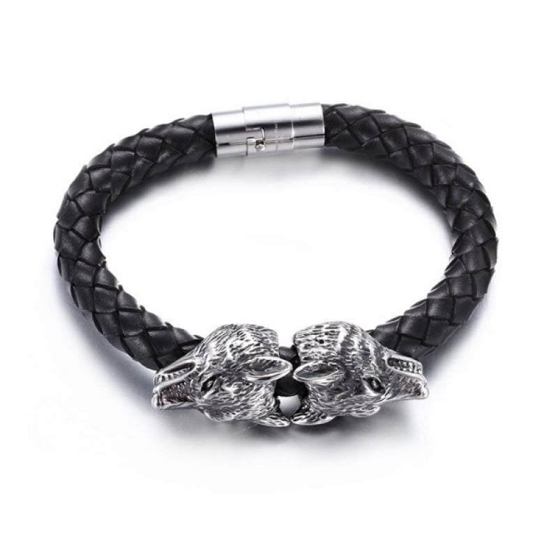 Titanium Wolf Bracelet
