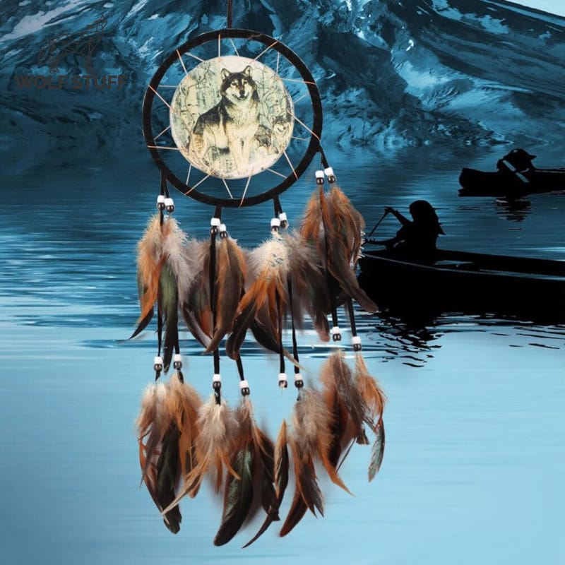 Tribal Wolf Dreamcatcher