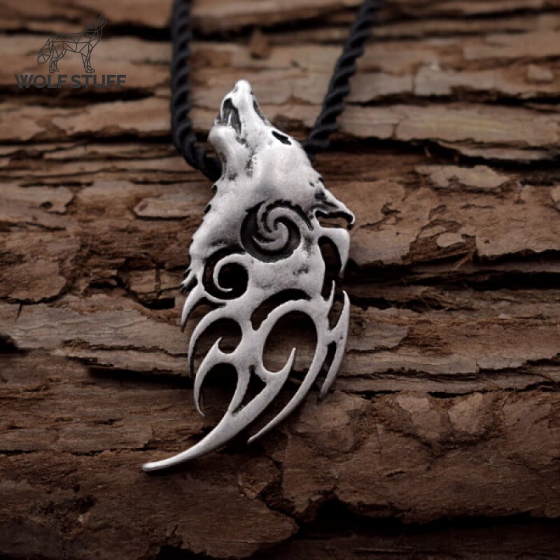 Tribal Wolf Pendant