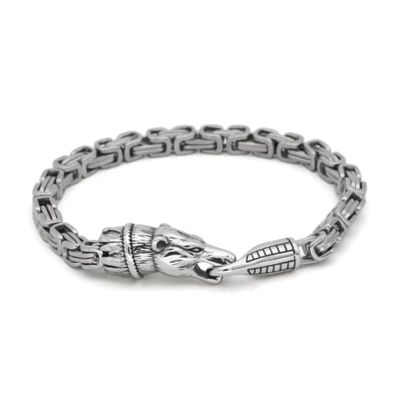 Viking Bracelet Wolf Head