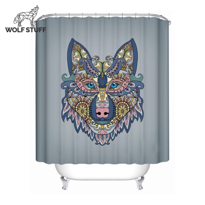 White Mandala Shower Curtain