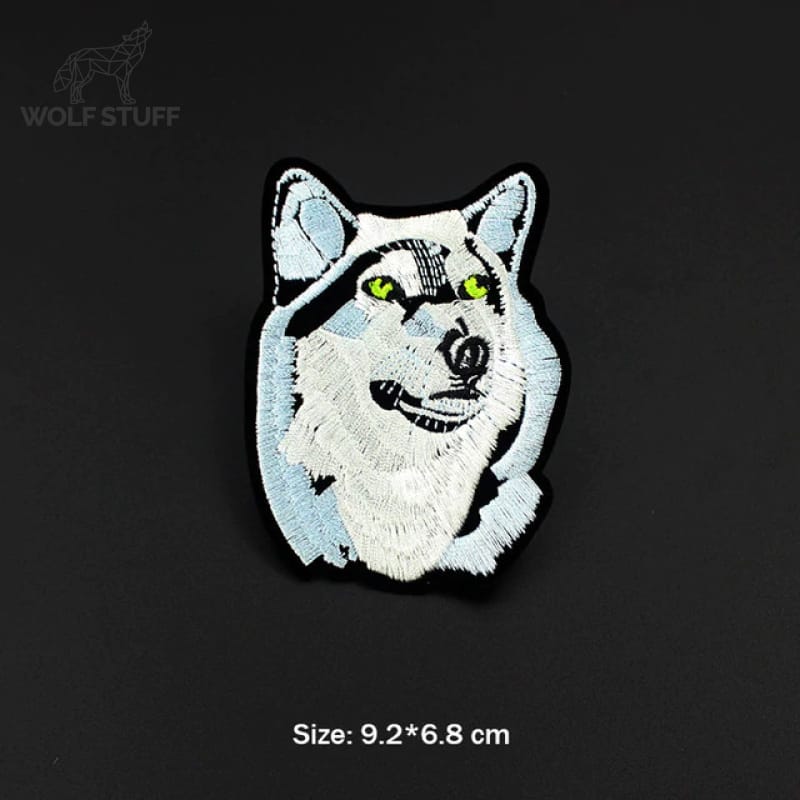 White wolf patch