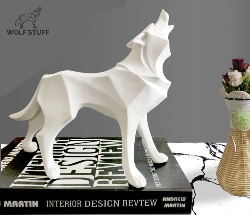 White Wolf Statue