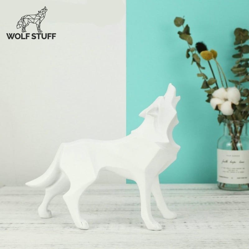 White Wolf Statue