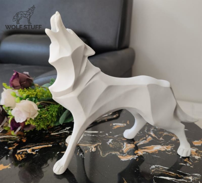 White Wolf Statue