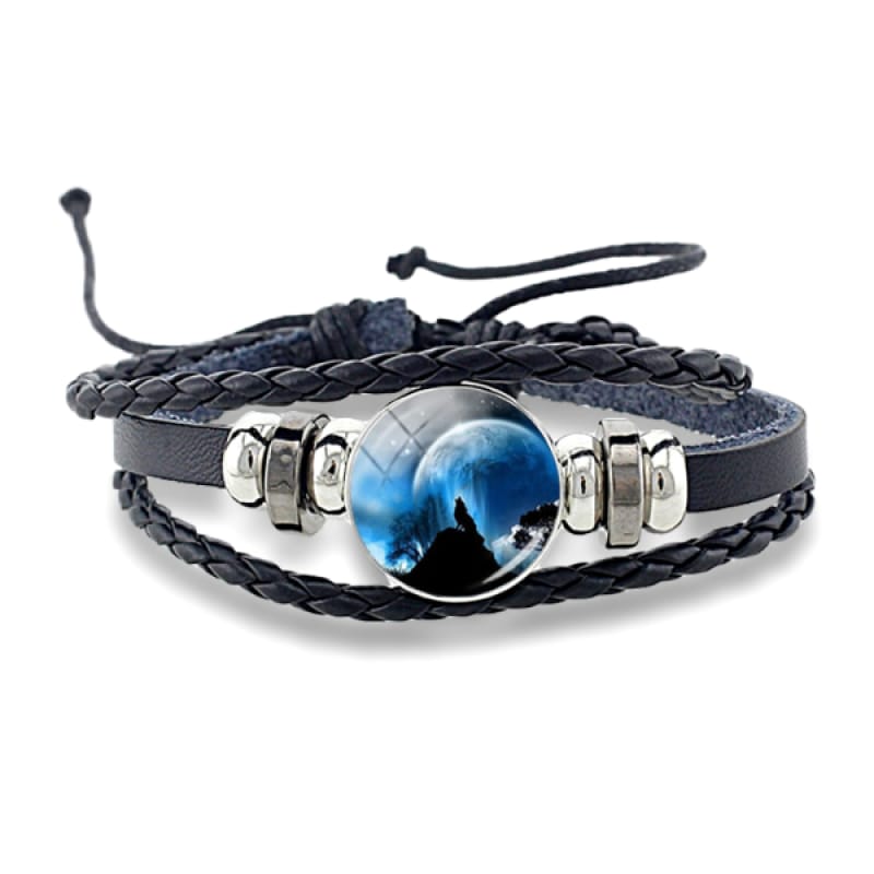 Wolf and Moon Bracelet