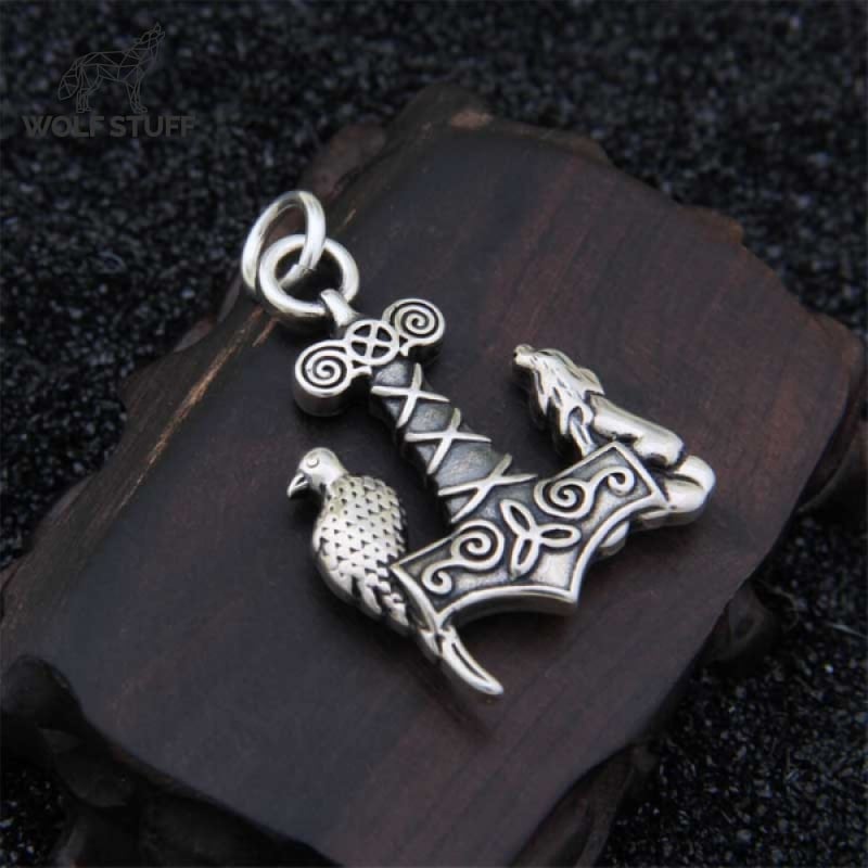 Wolf and Raven Necklace