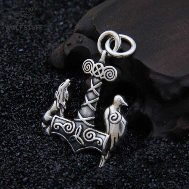 Wolf and Raven Necklace