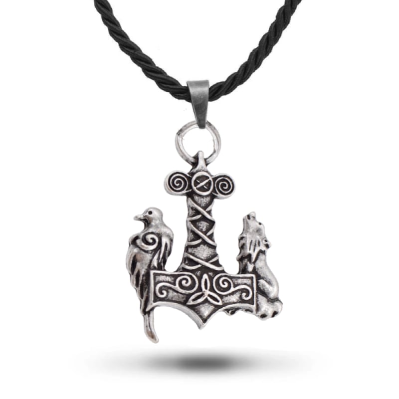 Wolf and Raven Necklace