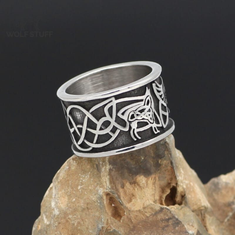 Wolf and Raven Ring