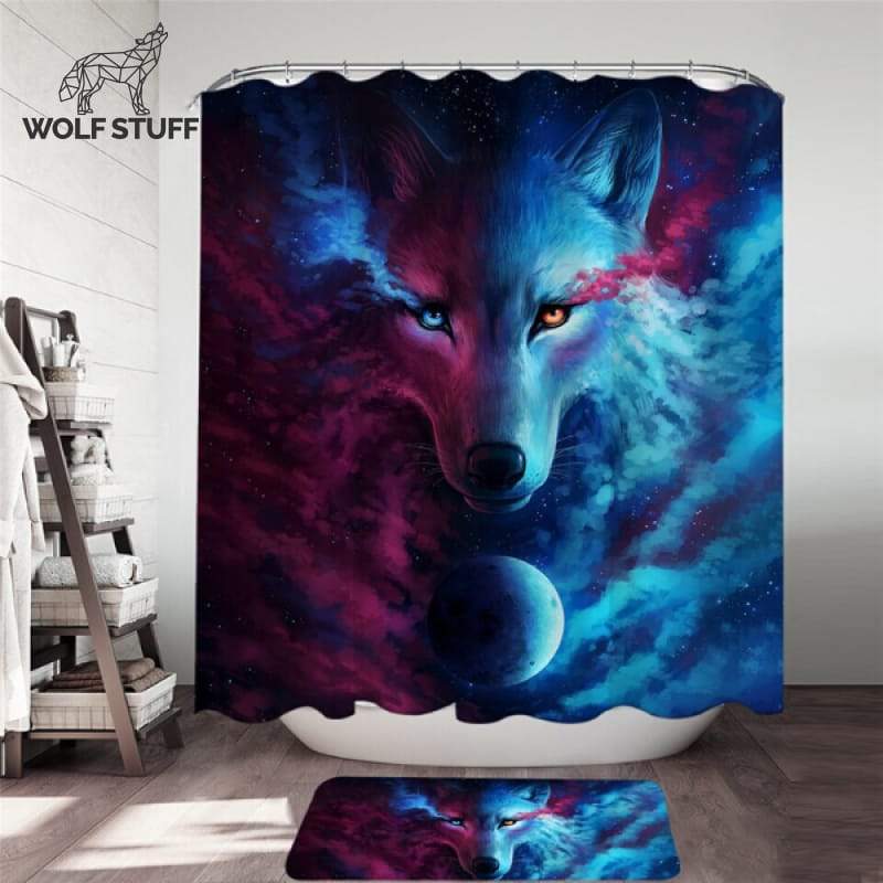 Wolf bathroom decor