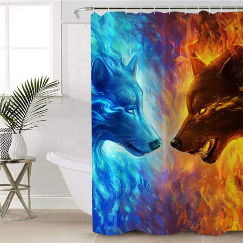 Wolf bathroom set