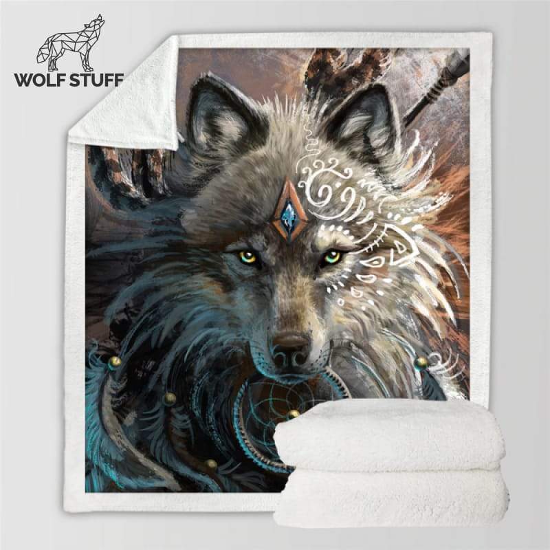 Wolf blanket queen size