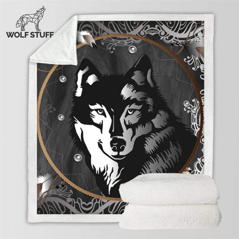 Wolf blanket set