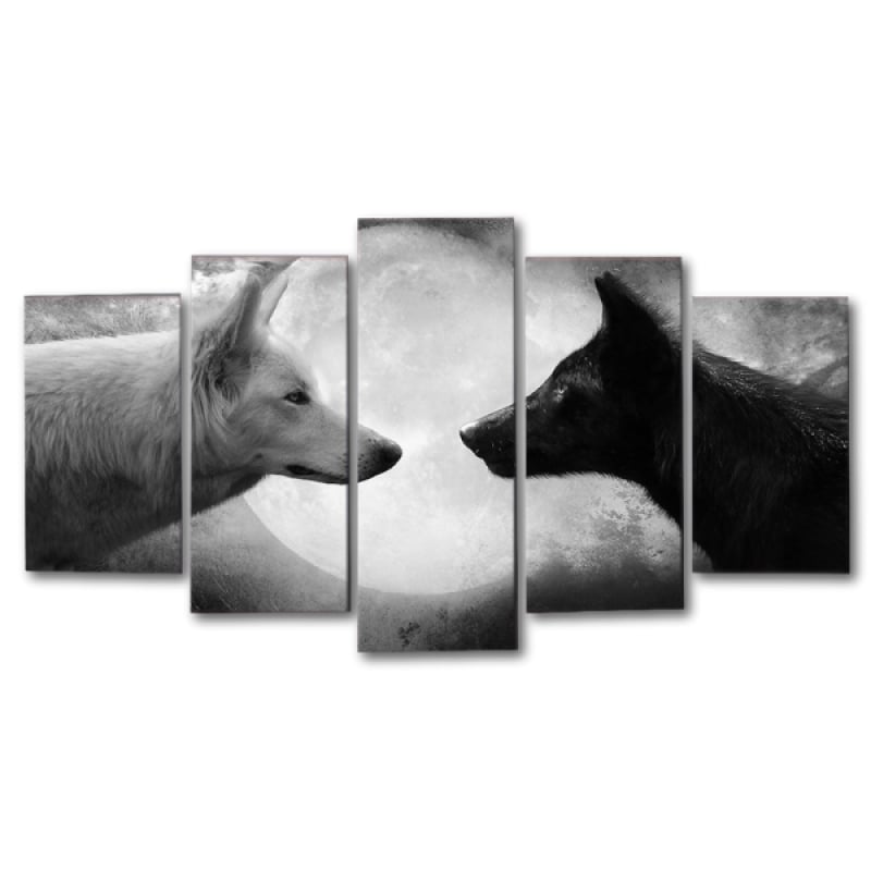 Wolf Canvas 5 Piece