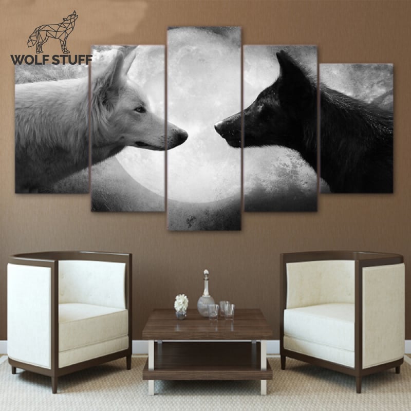 Wolf Canvas 5 Piece