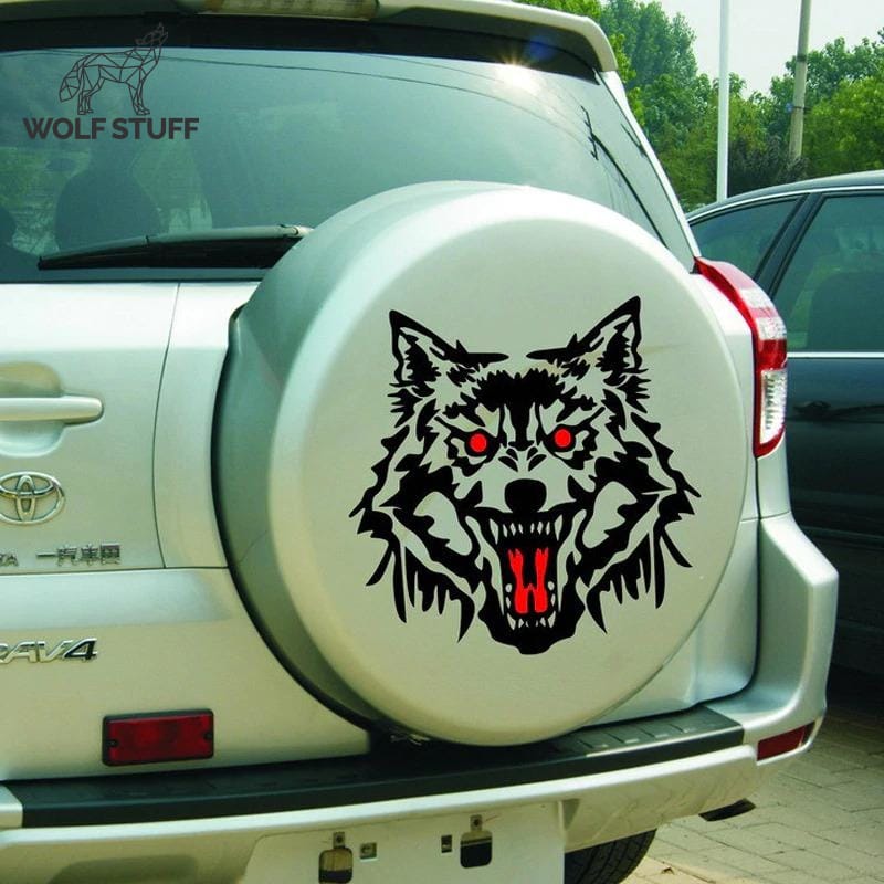 Wolf car decal