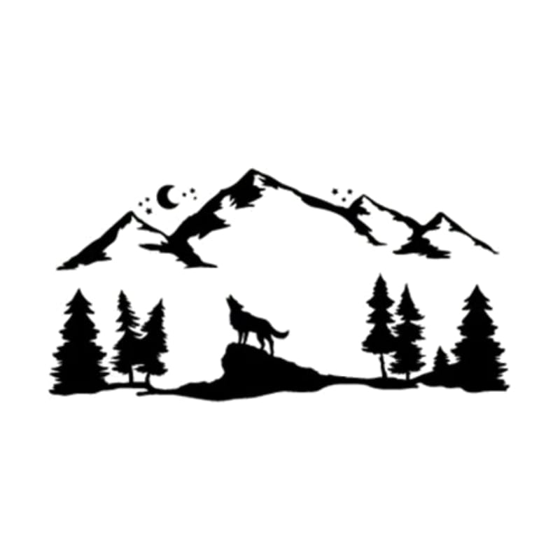 Wolf car window decals