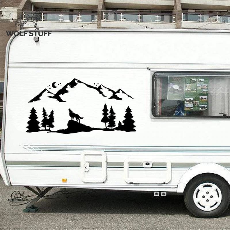 Wolf car window decals