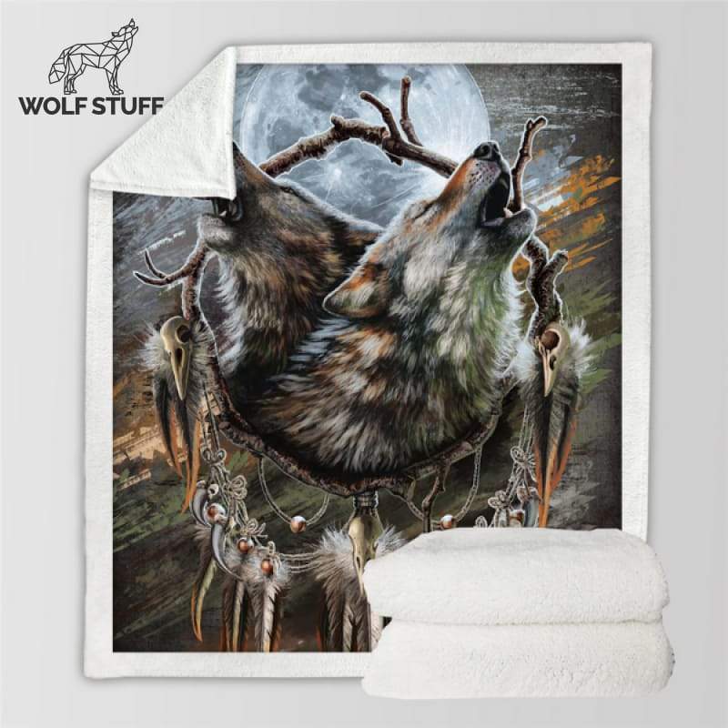 Wolf collection fleece blanket