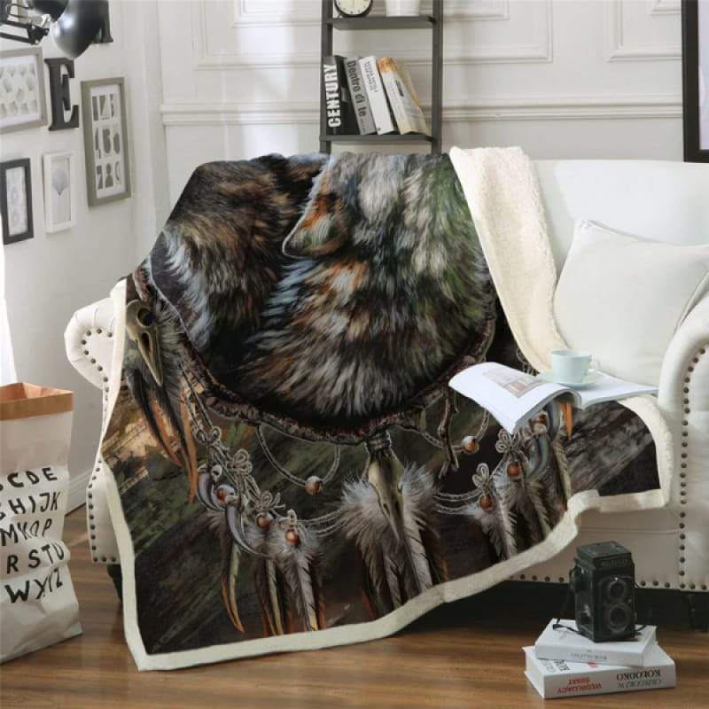 Wolf collection fleece blanket