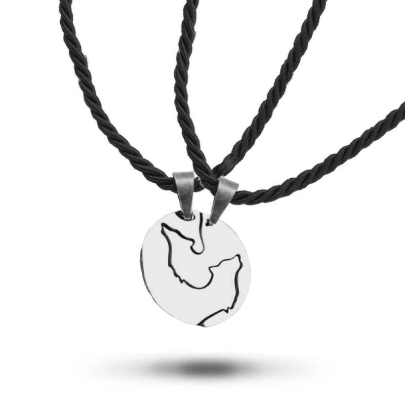 Wolf Couple Necklace