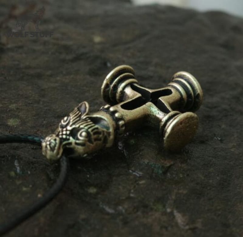 Wolf Cross Necklace