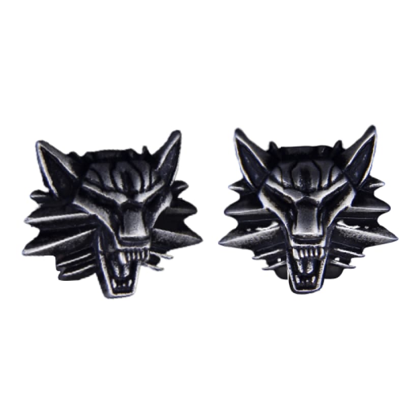 Wolf cufflinks silver