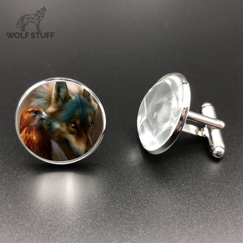 Wolf cufflinks uk