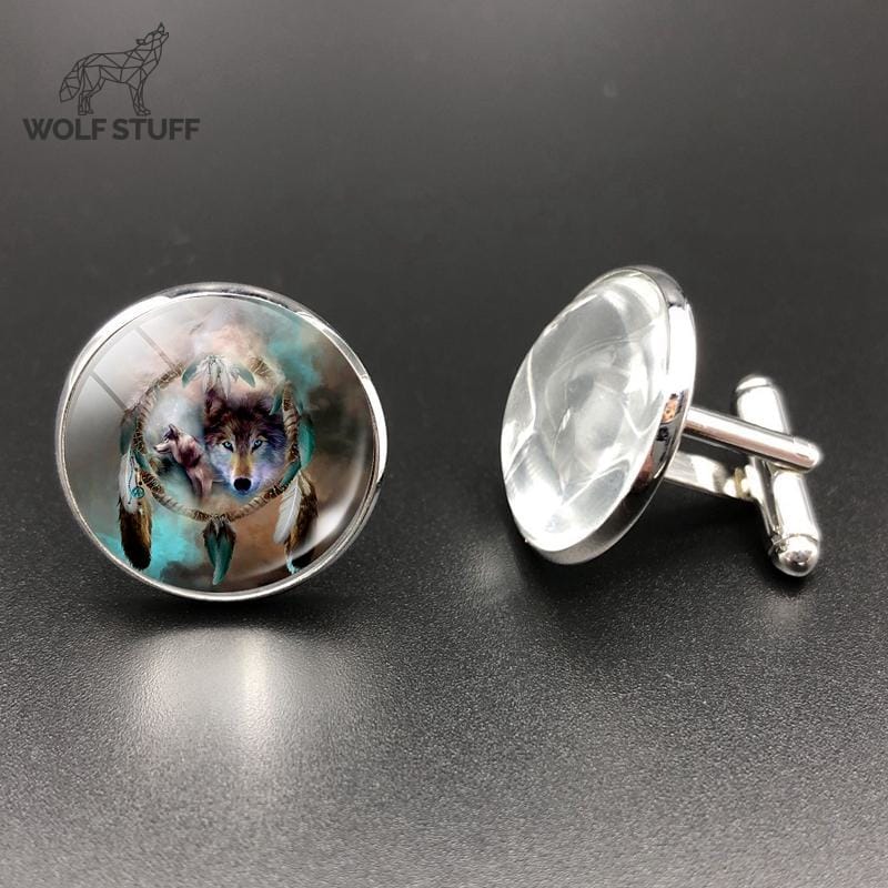 Wolf cufflinks uk