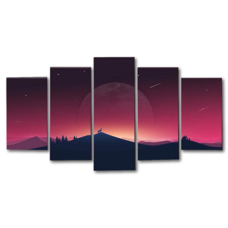 Wolf designs wall art