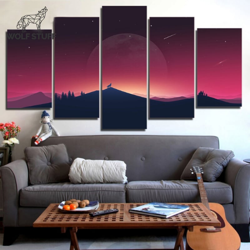 Wolf designs wall art