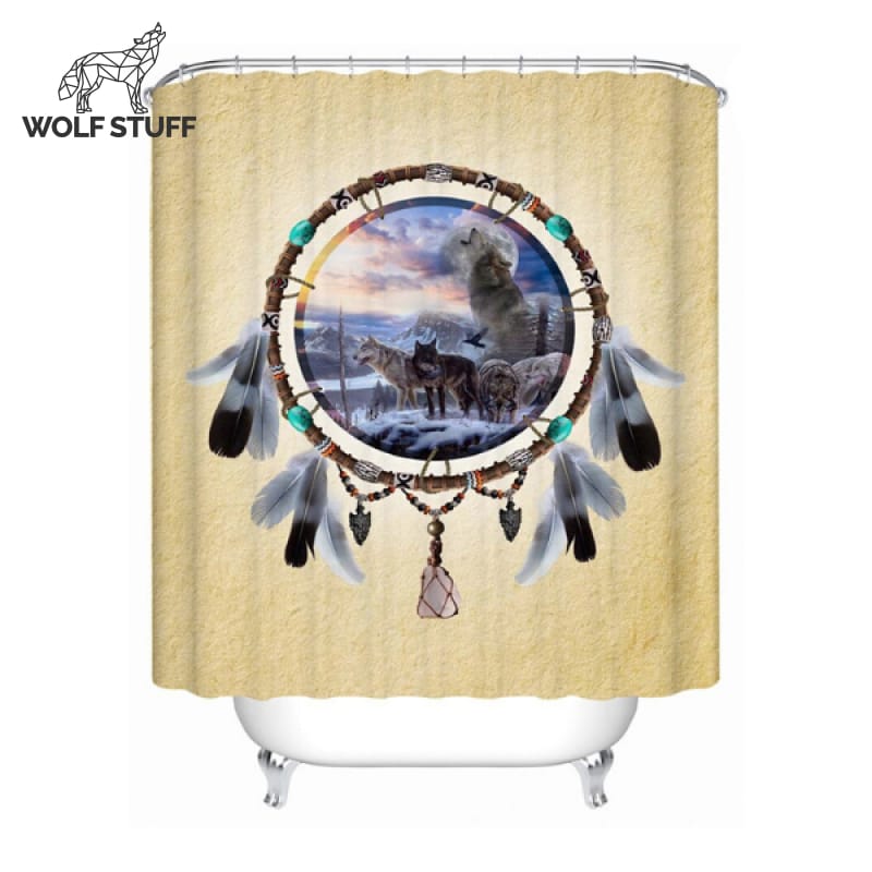 Wolf Dreamcatcher Shower Curtain