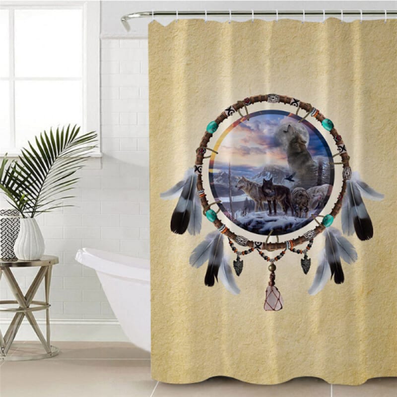 Wolf Dreamcatcher Shower Curtain