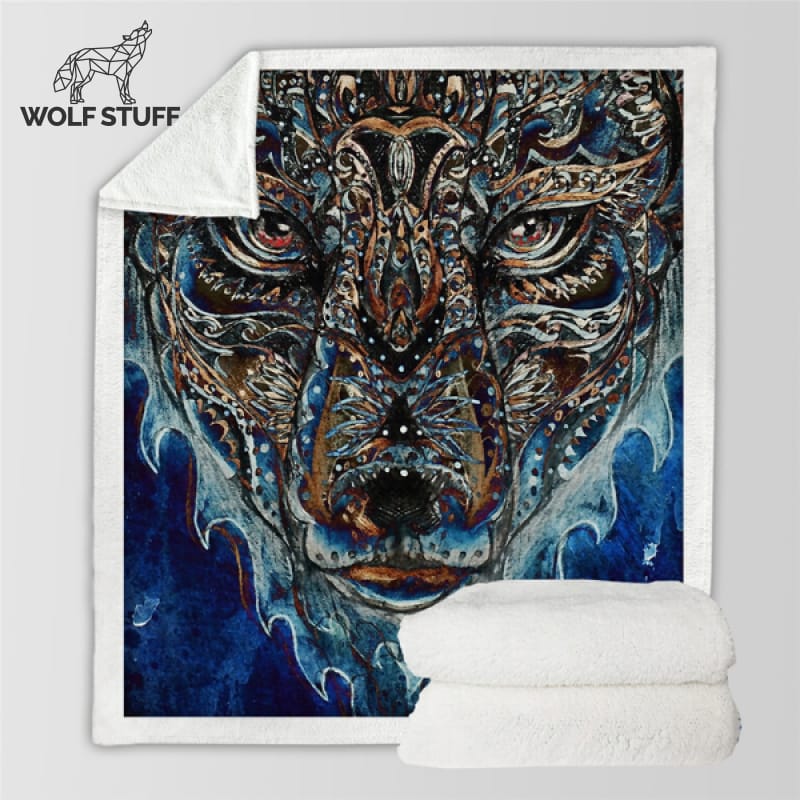 Wolf Face Blanket